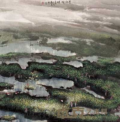 庞荣年 青海湖畔 镜心 68×68cm
